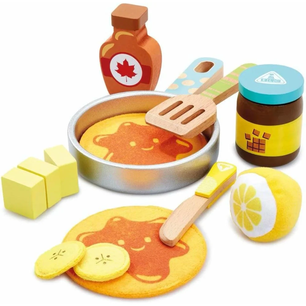 Early Learning Centre Wooden Pancake Playset Image 1