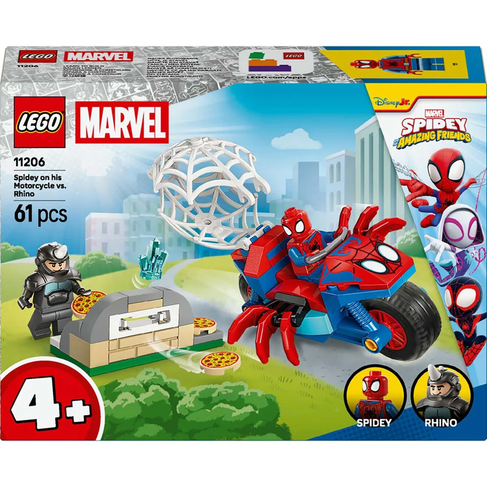 LEGO Marvel Spidey On His Motorcycle vs. Rhino Construction Set 11206 Image 1