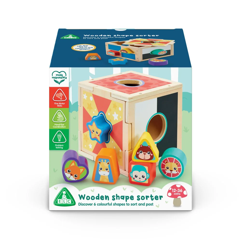 Early Learning Centre Wooden Shape Sorter Image 1