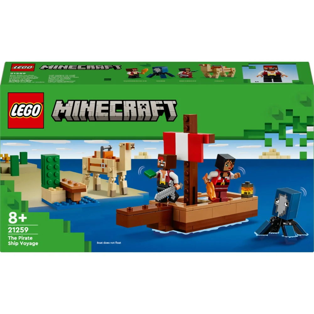 LEGO Minecraft The Pirate Ship Voyage Construction Set 21259 Image 1