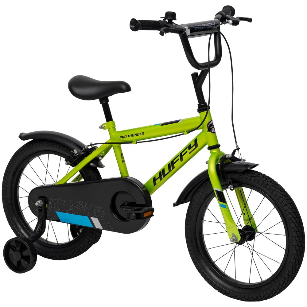 Huffy 16 Inch Pro Thunder Bike Acid Green Image 1