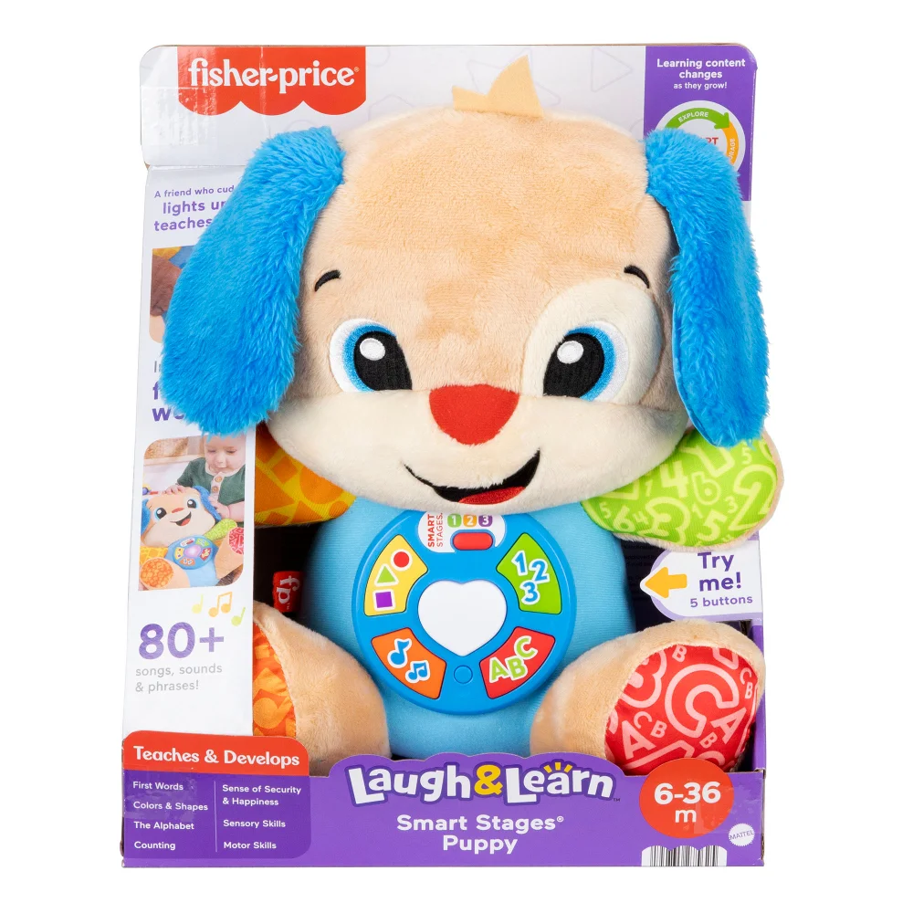 Fisher-Price Laugh & Learn Blue Smart Stages Puppy Learning Toy Image 1