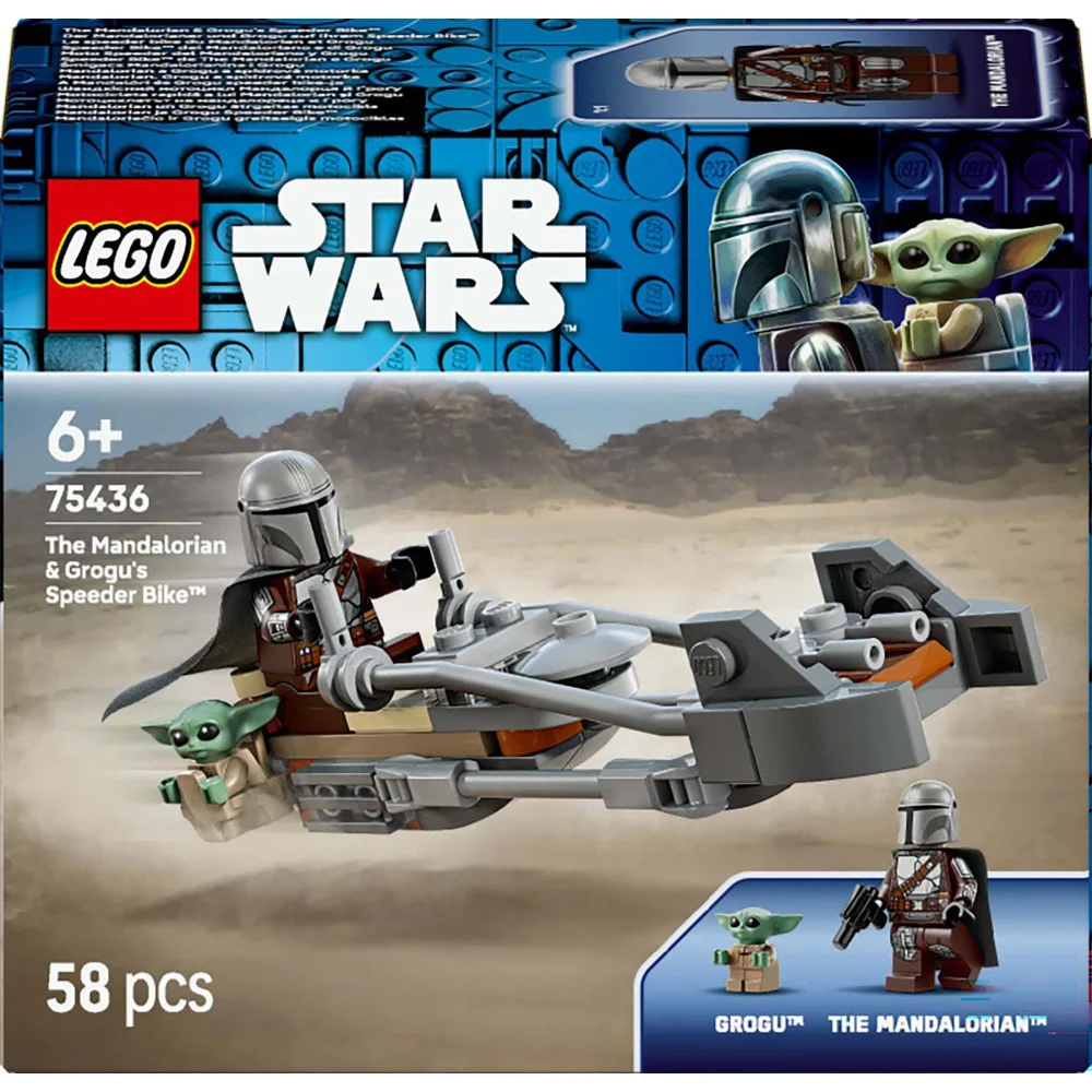 LEGO Star Wars The Mandalorian and Grogu's Speeder Bike Construction Set 75436 Image 1