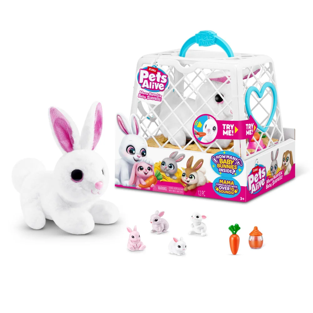Pets Alive Mommy Bunny and Baby Surprise Electronic Pet by ZURU (Styles Vary) Image 1