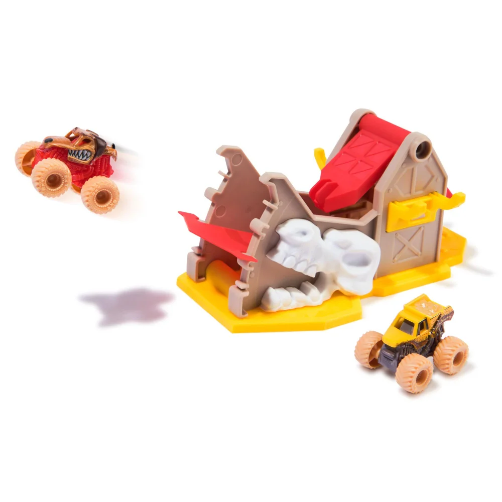 Monster Jam Mini Jams Earthshaker Boneyard Blaster Vehicle Playset Image 1