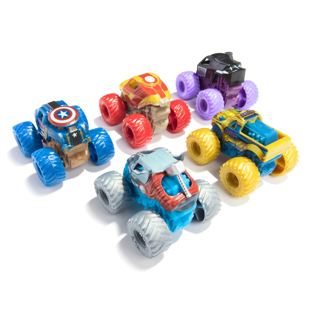 Monster Jam Mini Jams Marvel Super Heroes Vehicle 5 Pack Image 1