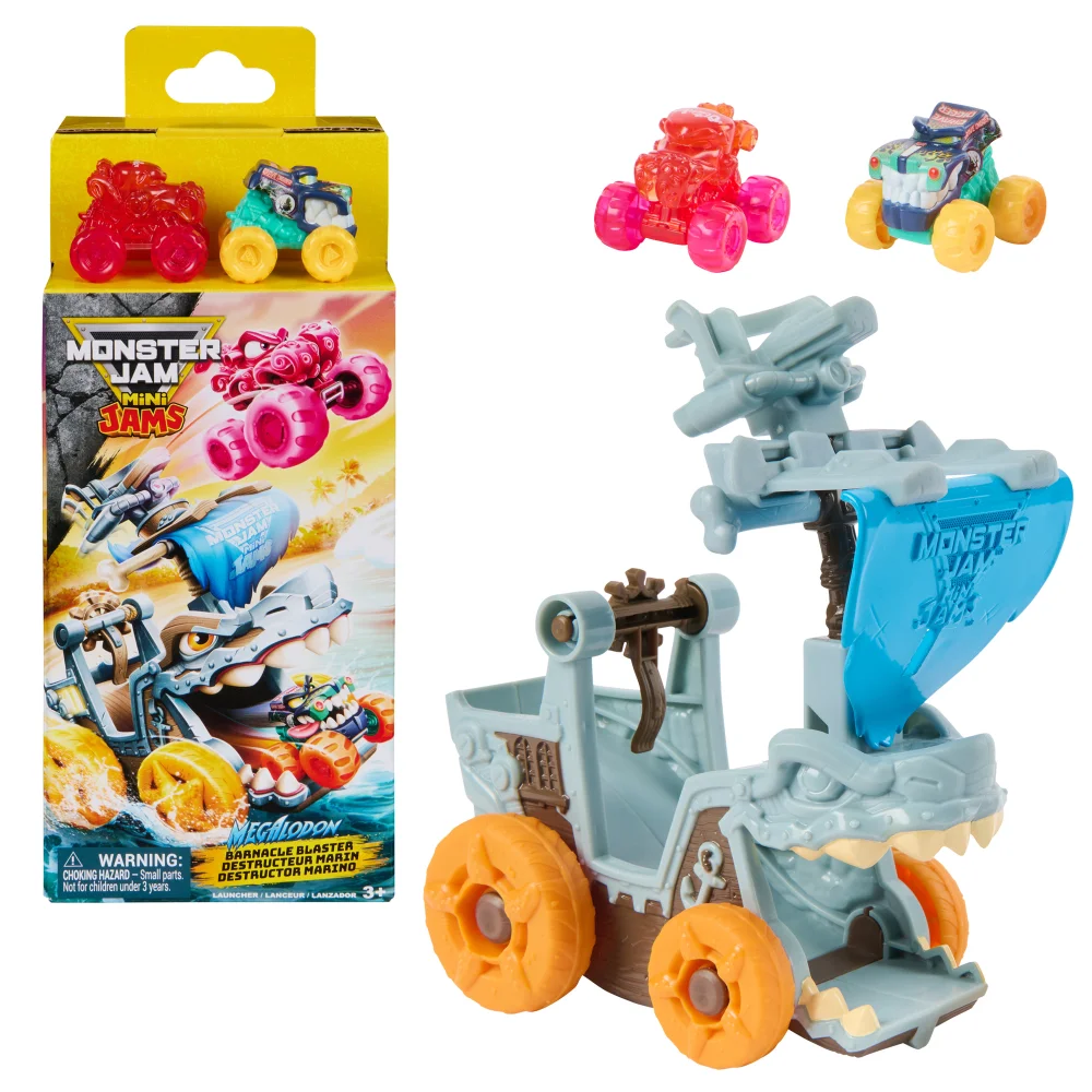 Monster Jam Mini Jams Megalodon Barnacle Blaster Playset Image 1