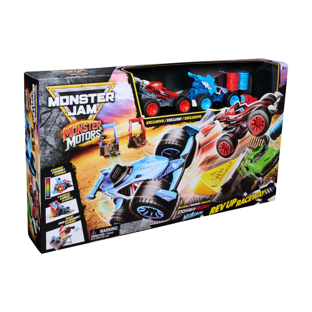 Monster Jam Monster Motors Rev Up Raceway Playset Image 1