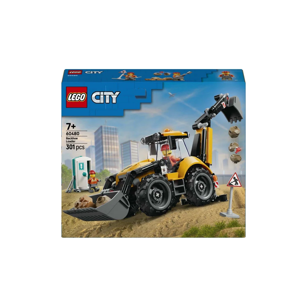 LEGO City Backhoe Loader Construction Set 60480 Image 1