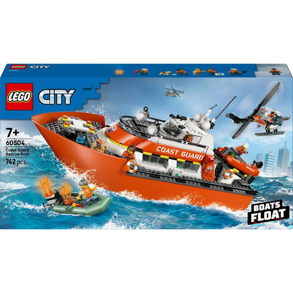 LEGO City Coast Guard Rescue Boat and Helicopter Construction Set 60504 Image 1