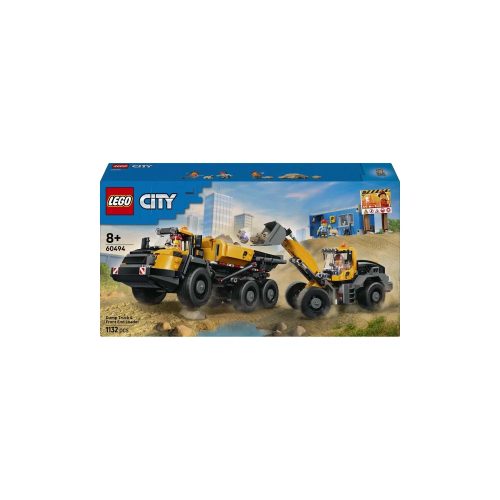 LEGO City Dump Truck And Front End Loader Construction Set 60494 Image 1