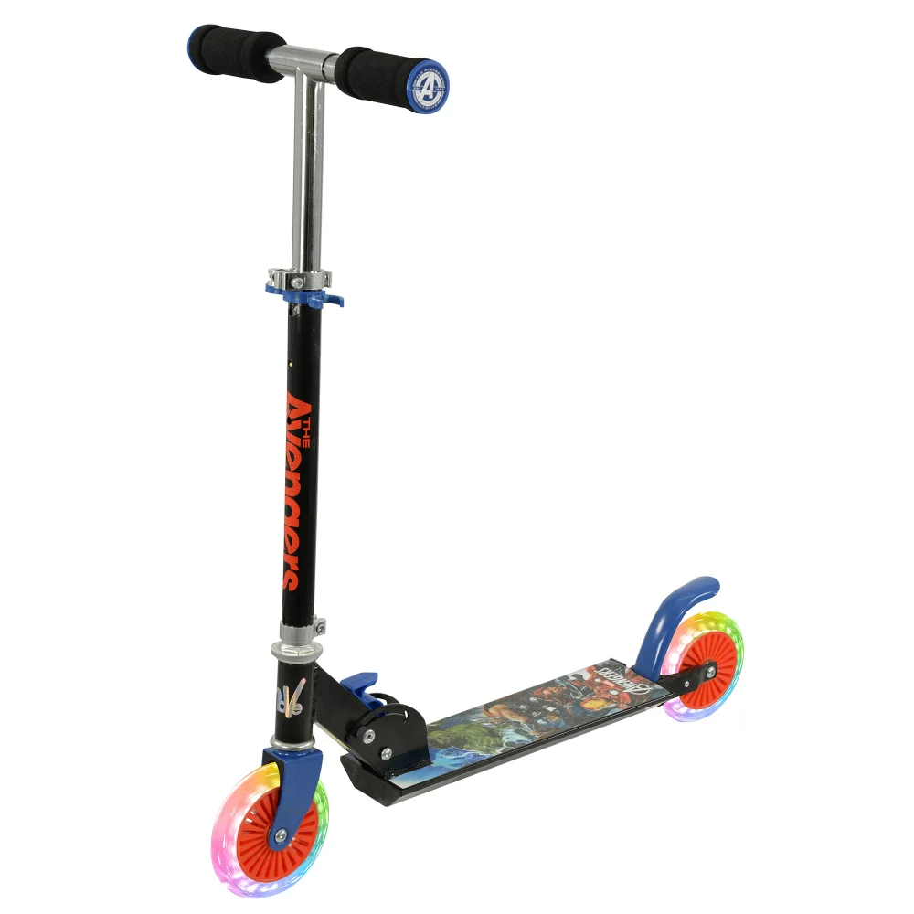MoVe Avengers Folding Inline Scooter with Light Up Wheels Image 1