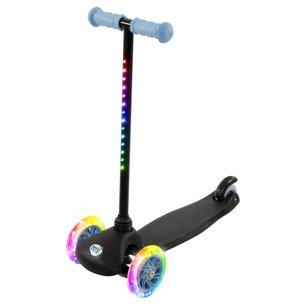 MoVe Tilt and Glo with Lights Blue 3 Wheeled Scooter Image 1