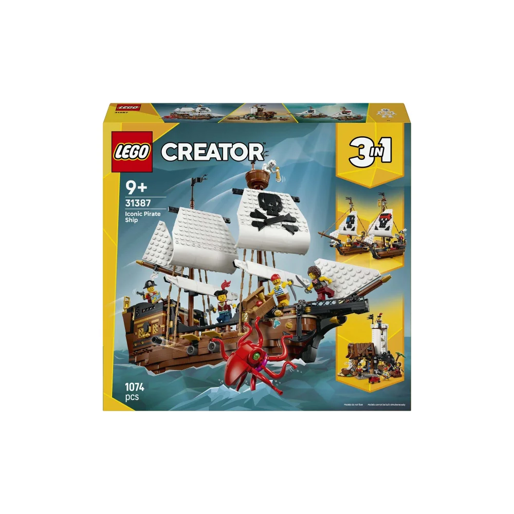 LEGO Creator 3 in 1 Iconic Pirate Ship Construction Set 31387 Image 1