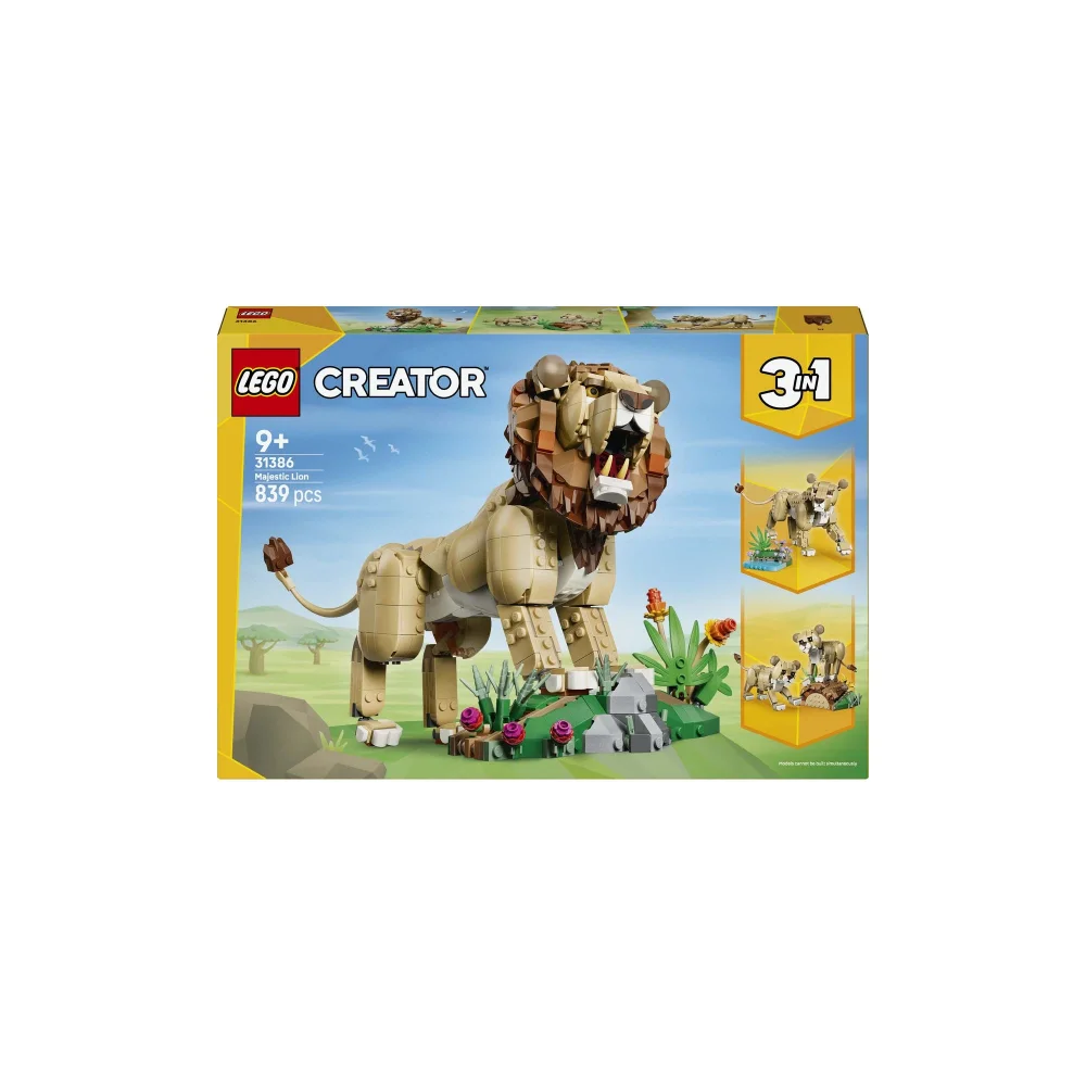LEGO Creator 3 in 1 Majestic Lion Construction Set 31386 Image 1