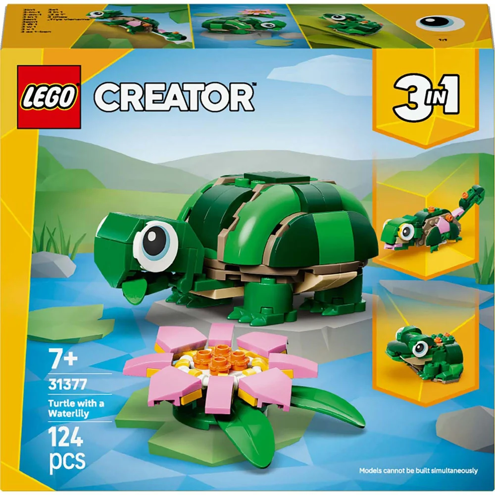 LEGO Creator 3 in 1 Turtle With A Water Lily Flower Construction Set 31377 Image 1