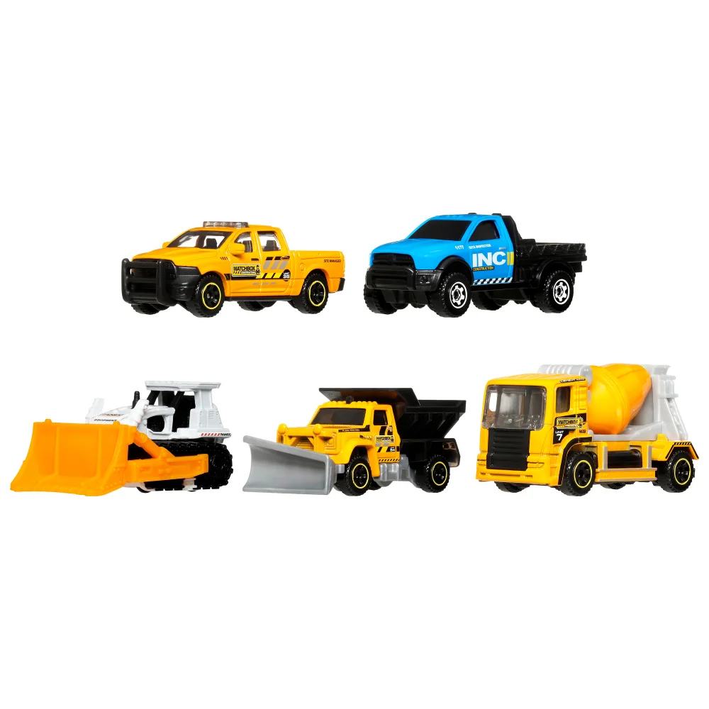 Matchbox Construction Crew Vehicle 5 Pack Image 1