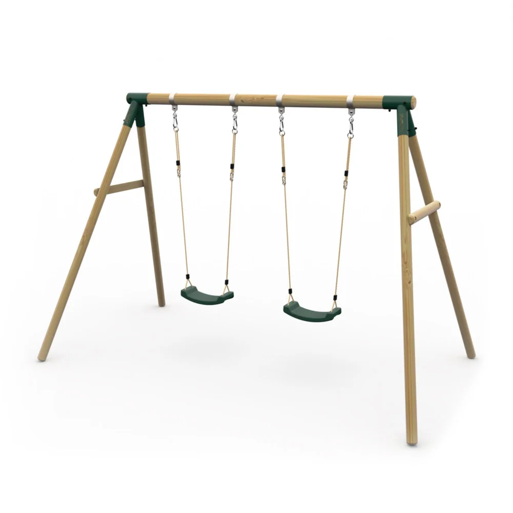 Plum Marmoset Wooden Swing Set Image 1