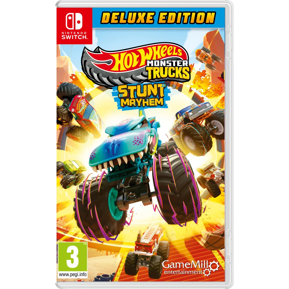 Nintendo Switch Hot Wheels Monster Trucks Stunt Mayhem Deluxe Edition Game Image 1