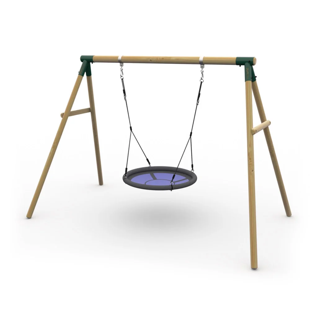 Plum Spider Monkey II Wooden Swing Set Image 1
