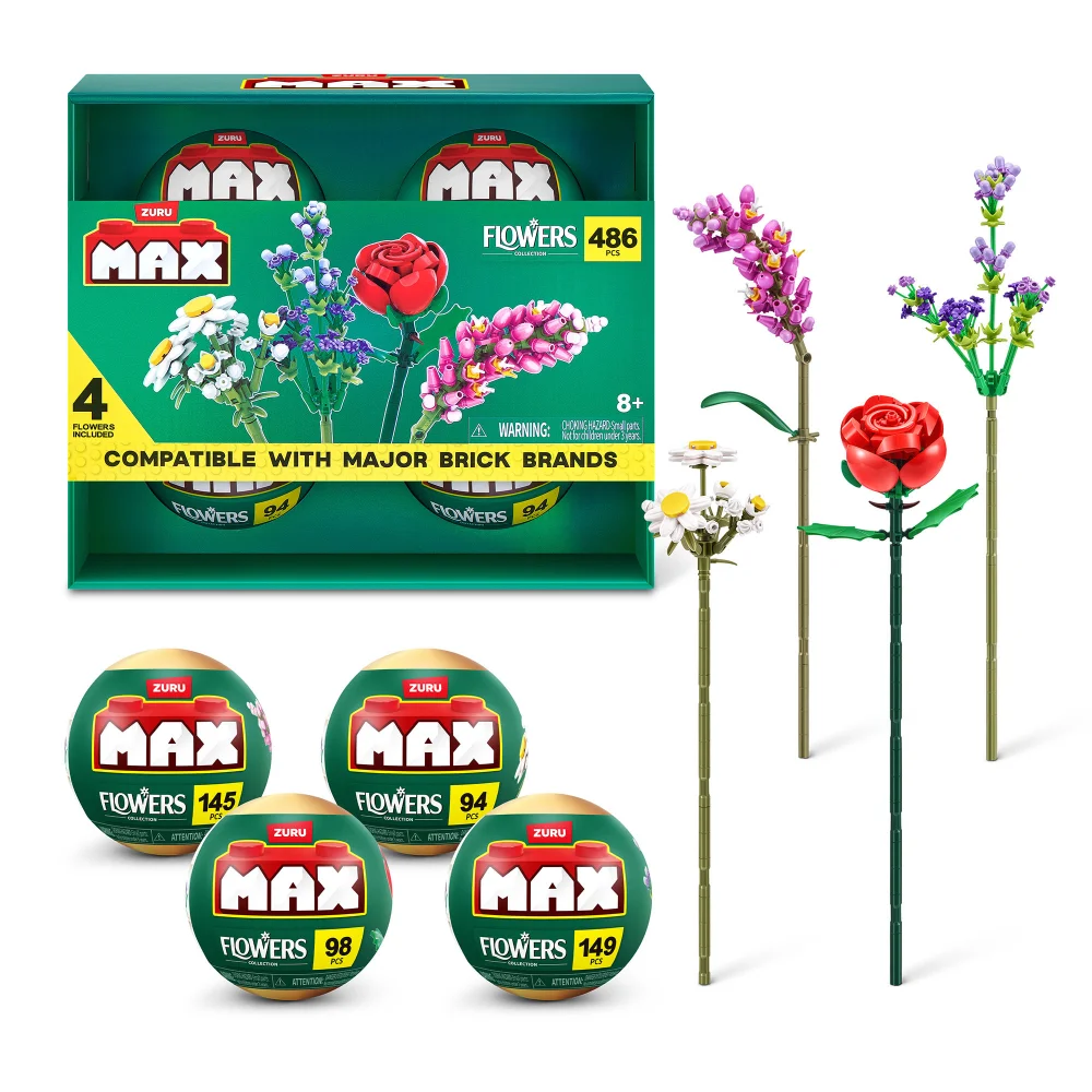MAX Flowers Construction Mystery Capsule 4 Pack by ZURU (Styles Vary) Image 1