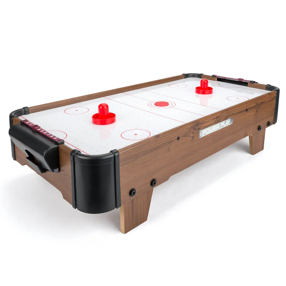 Power Play 28' Air Hockey Table Dark Brown Image 1