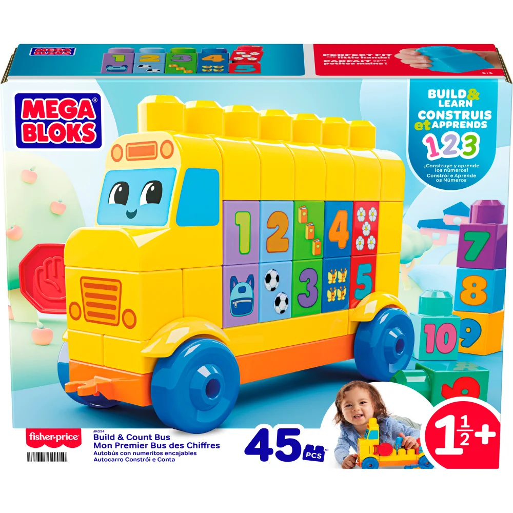 Mega Bloks Build and Count Bus Building Set Image 1
