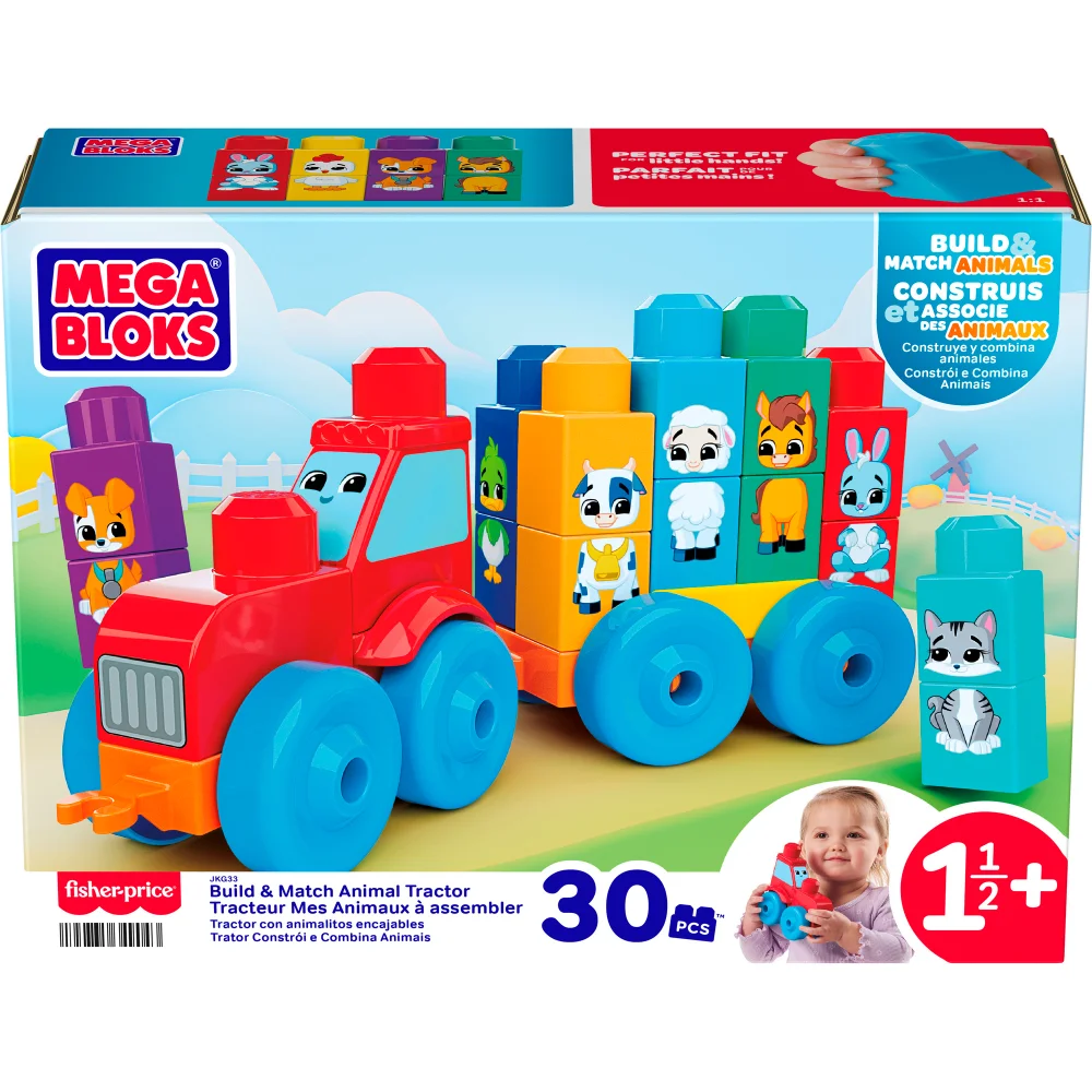 Mega Bloks Build and Match Animal Tractor Building Set Image 1