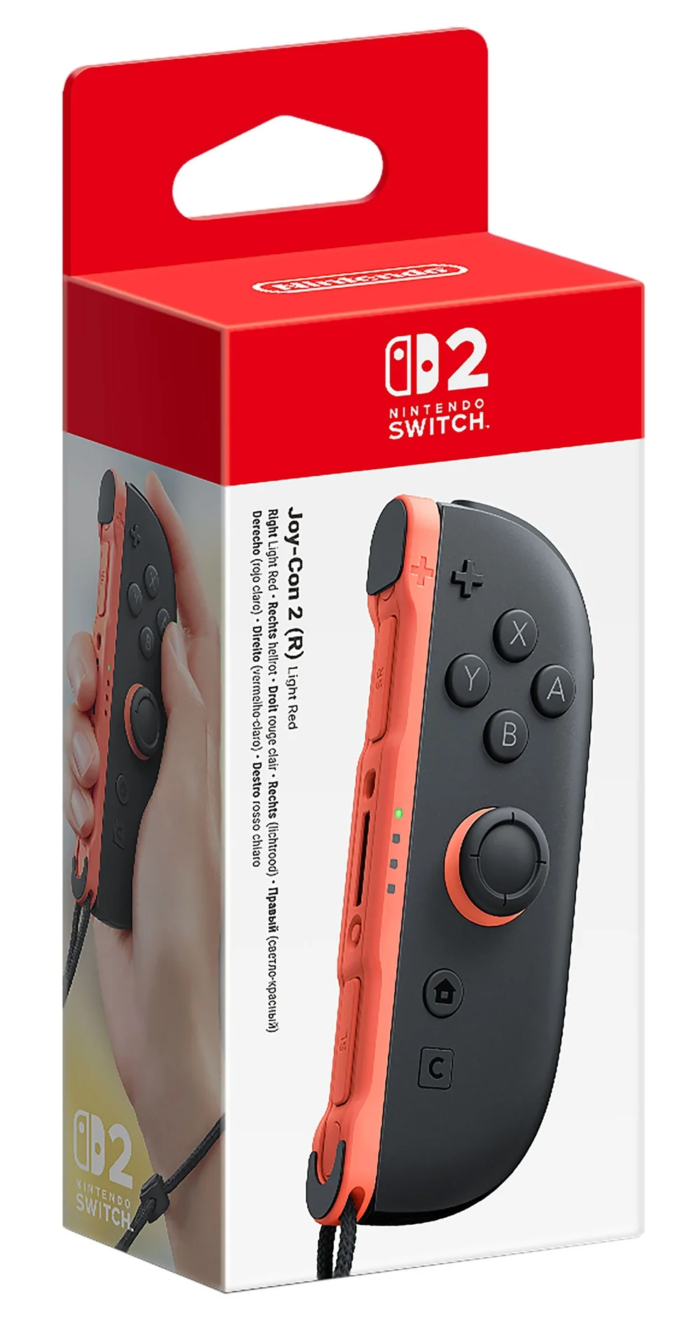 Nintendo Switch 2 Right Joy-Con Light Red Controller Image 1