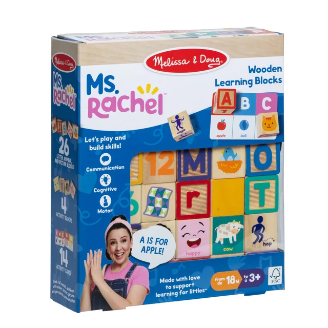 Melissa and Doug Ms. Rachel Wooden Learning Blocks