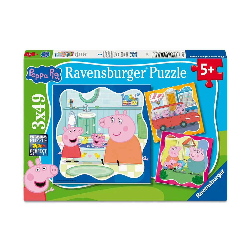 Ravensburger Peppa Pig 3 x 49 Piece Puzzles Image 1