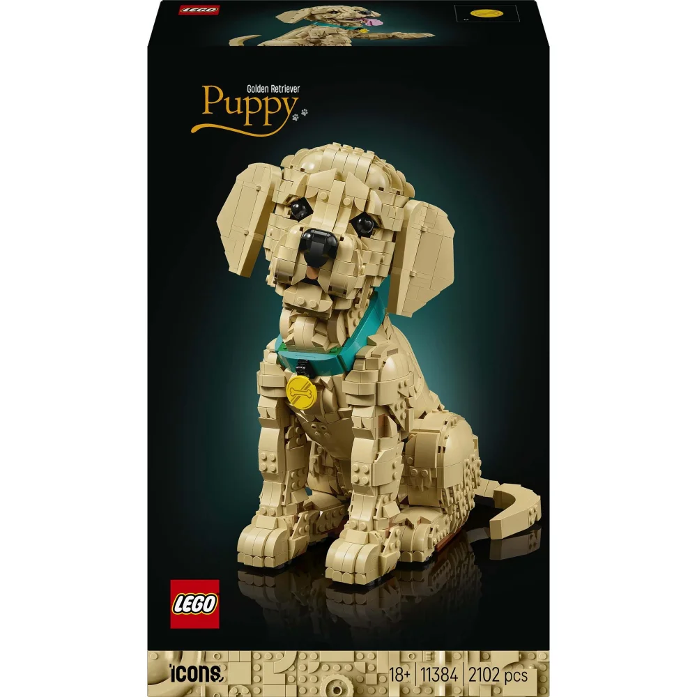 LEGO Icons Golden Retriever Puppy Construction Set 11384 Image 1