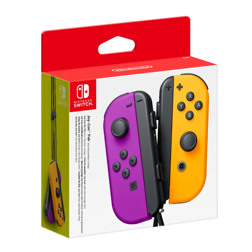 Nintendo Switch Joy-Con Pair Purple and Orange Controllers Image 1