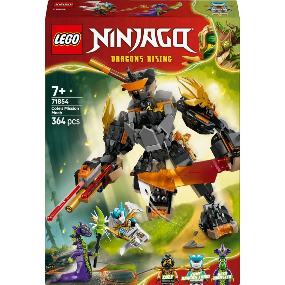 LEGO Ninjago Cole's Mission Mech and Dragon Zane Construction Set 71854 Image 1