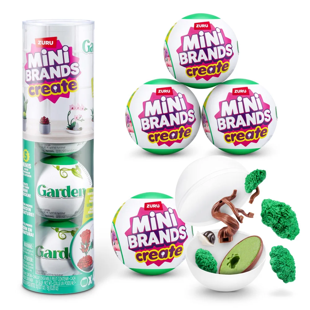 Mini Brands Create Garden Mystery Capsule 4 Pack by ZURU (Styles Vary) Image 1