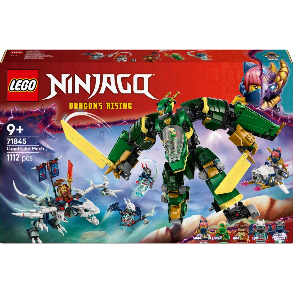 LEGO Ninjago Dragons Rising Lloyd’s Jet Mech Ninja Construction Set 71845 Image 1