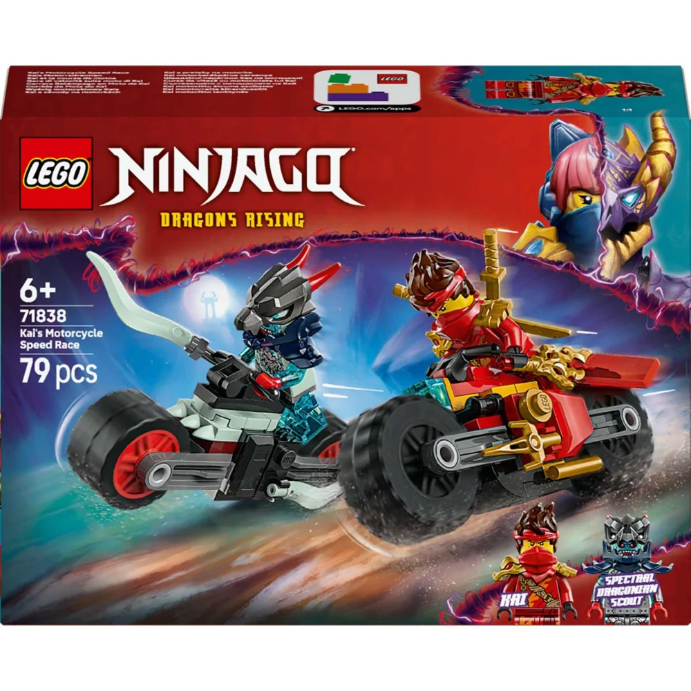 LEGO Ninjago Kai's Motorcycle Speed Race Construction Set 71838 Image 1