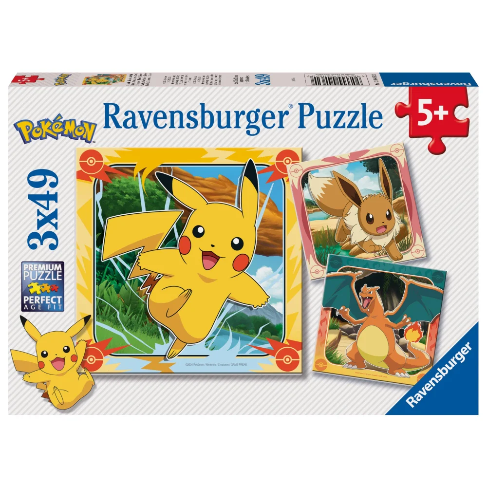 Ravensburger Pokemon 3 x 49 Piece Puzzles Image 1