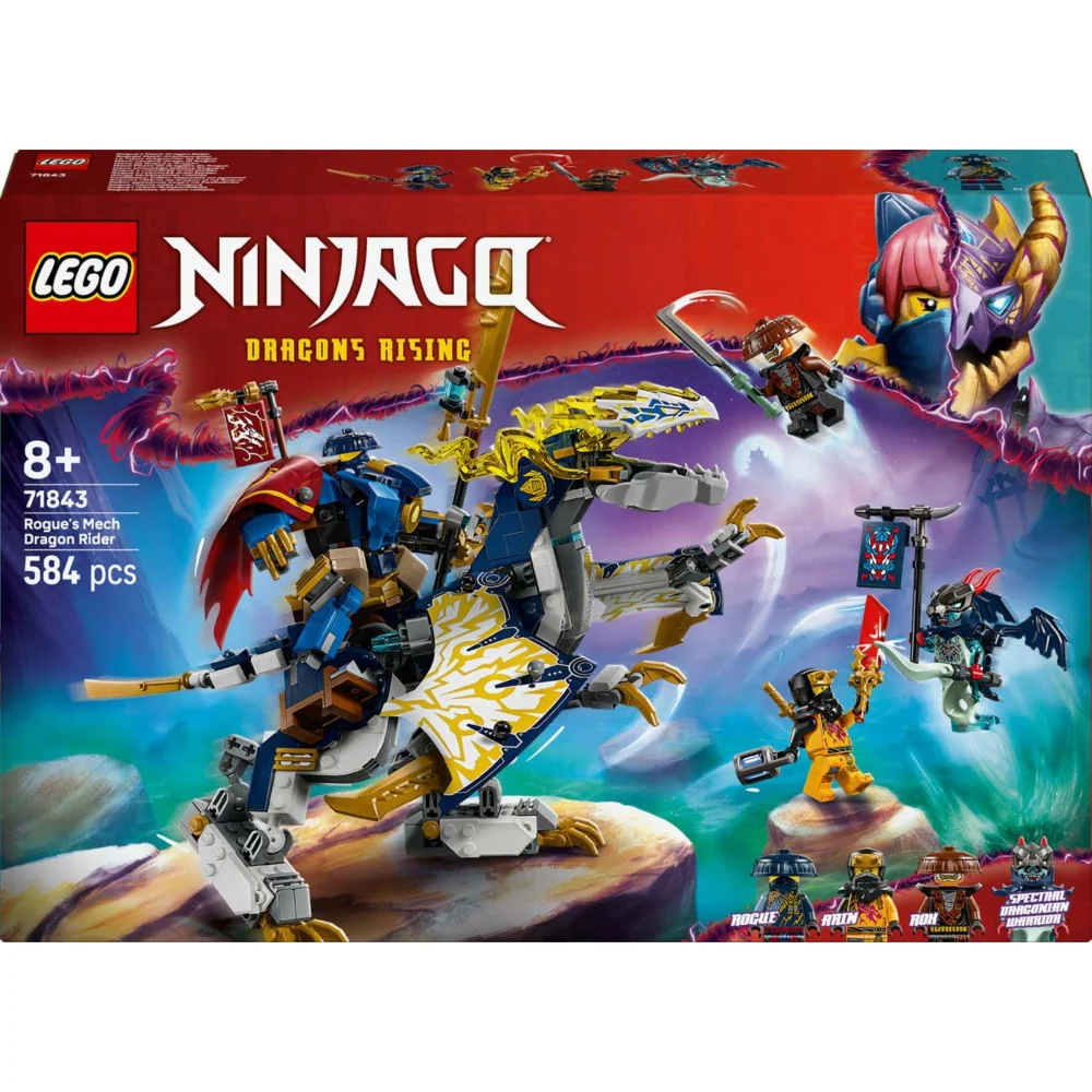 LEGO Ninjago Rogue's Mech Dragon Rider Construction Set 71843 Image 1