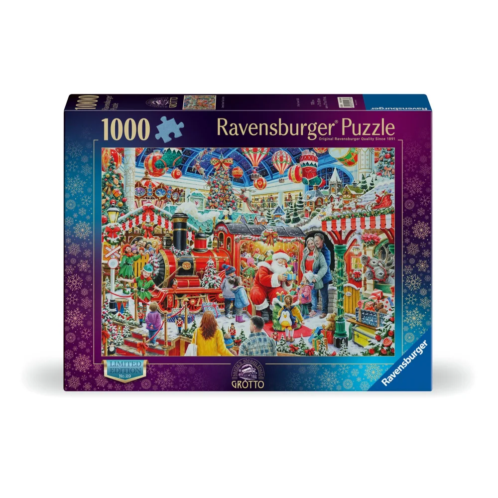 Ravensburger Christmas No29: Santa's Steam Train Grotto 1000 Piece Puzzle Image 1