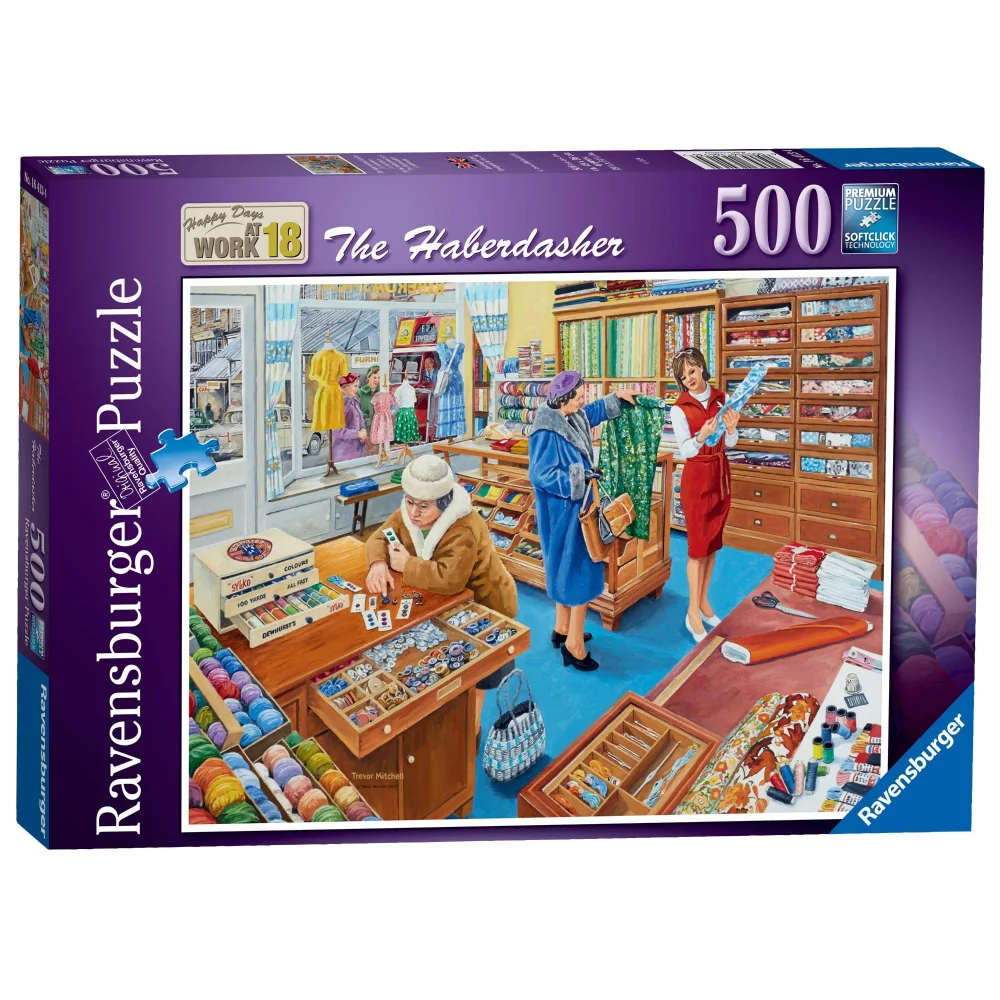 Ravensburger Happy Days at Work The Haberdasher 500 Piece Puzzle Image 1