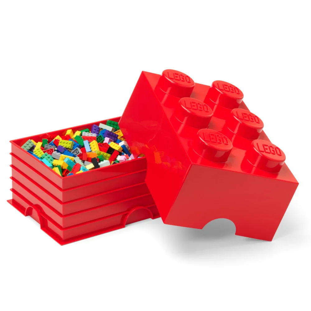 LEGO Storage Brick Red Medium Image 1