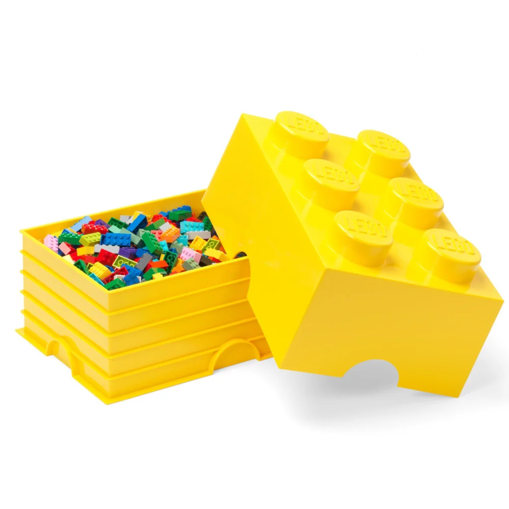 LEGO Storage Brick Yellow Medium Image 1