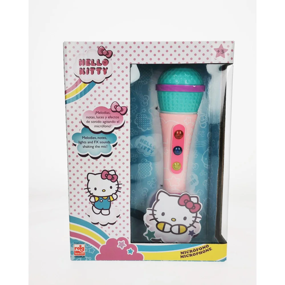 Reig Hello Kitty Electronic Pink and Blue Microphone Image 1