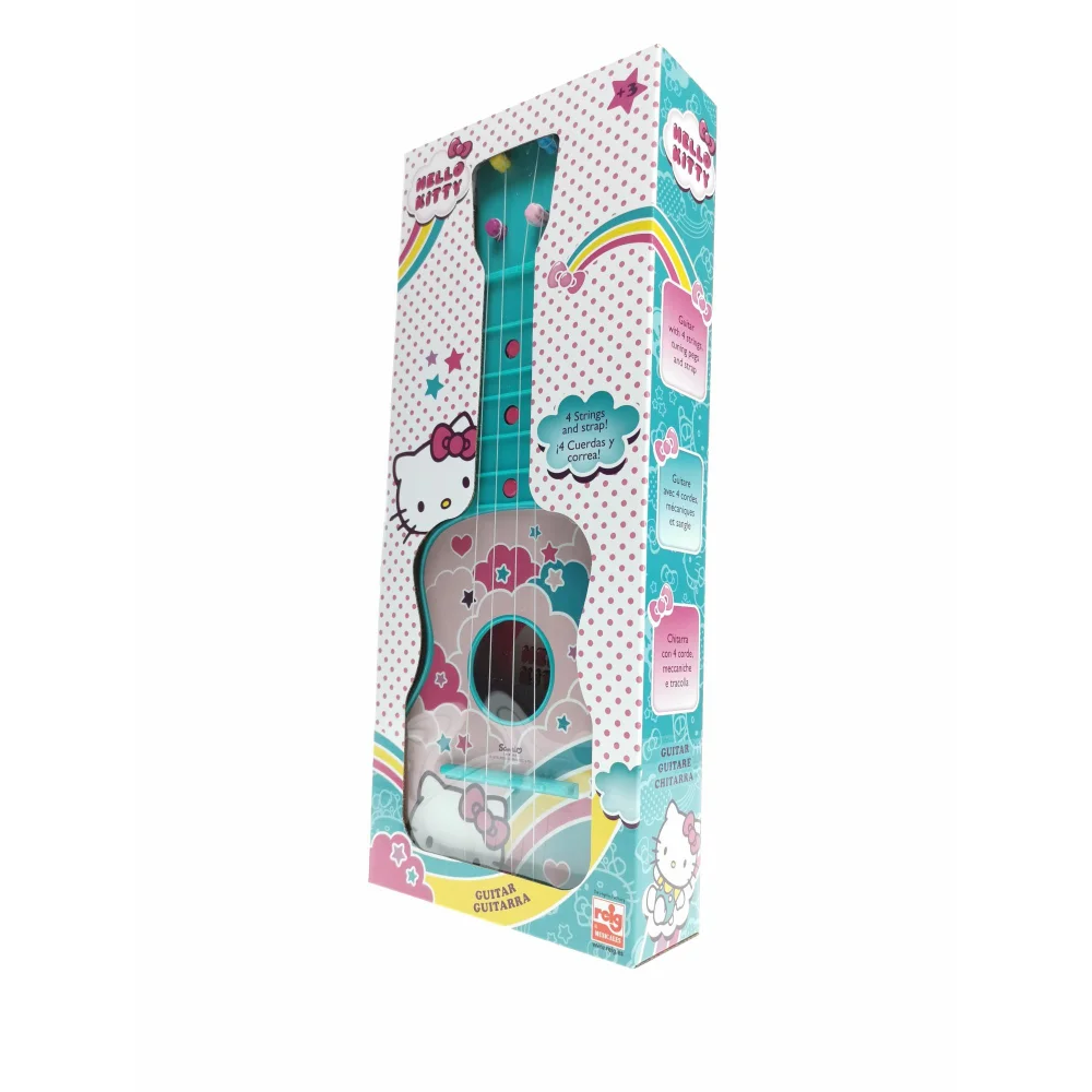 Reig Hello Kitty Pink and Teal Guitar Image 1