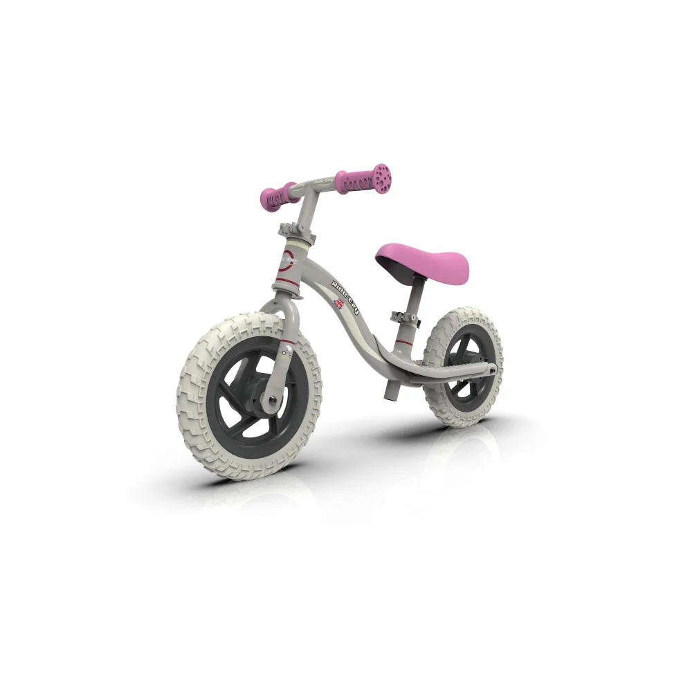 Ride-ezy 10 Inch Go Balance Bike Pink and Silver Image 1