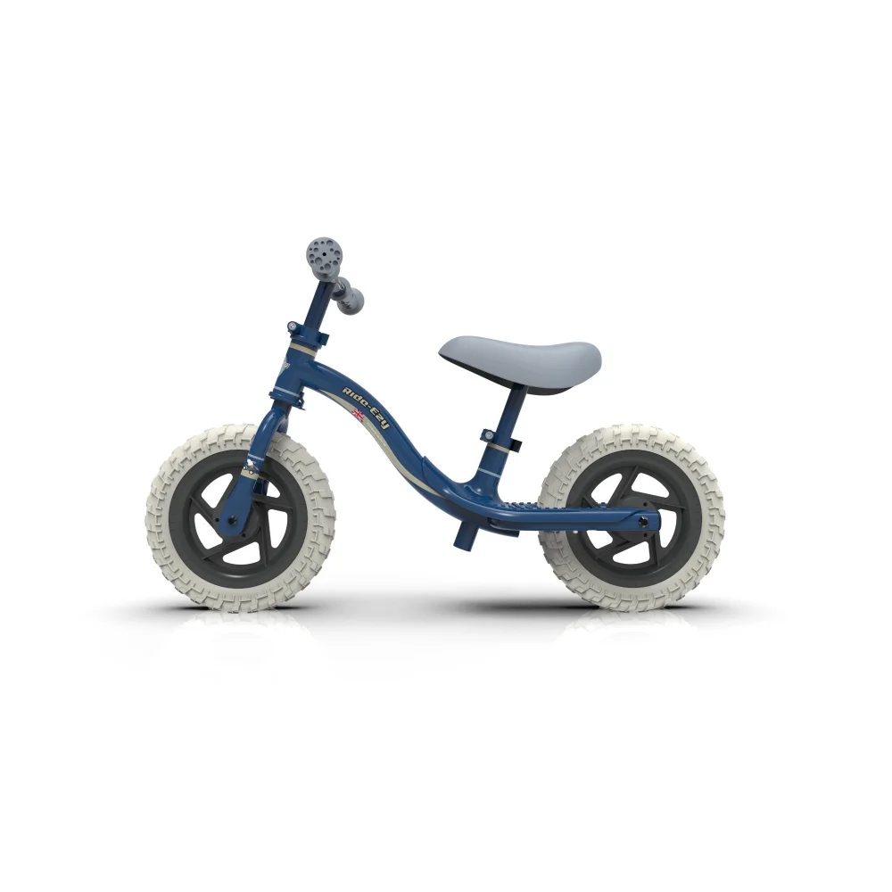 Ride-ezy 10 Inch Go Blue and Silver Balance Bike Image 1