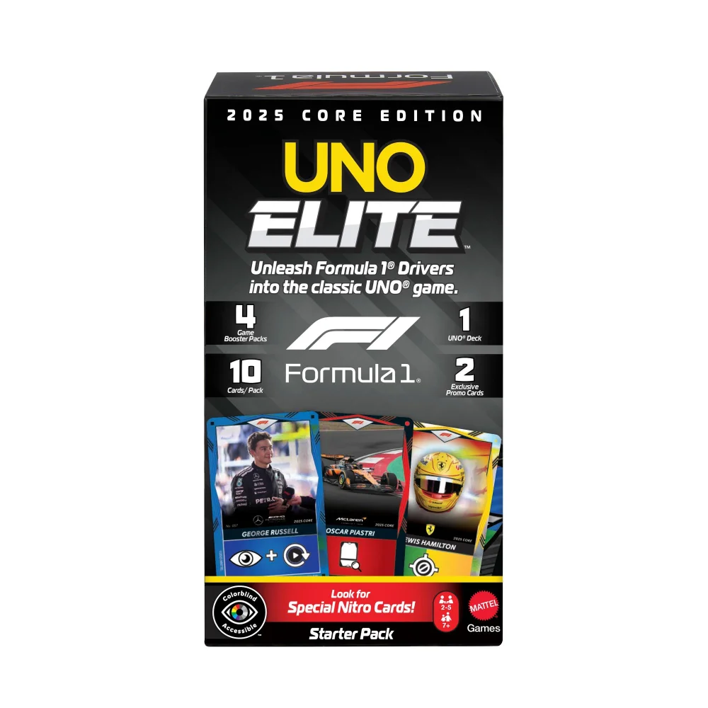 UNO Elite Formula 1 2025 Card Game Starter Pack Image 1