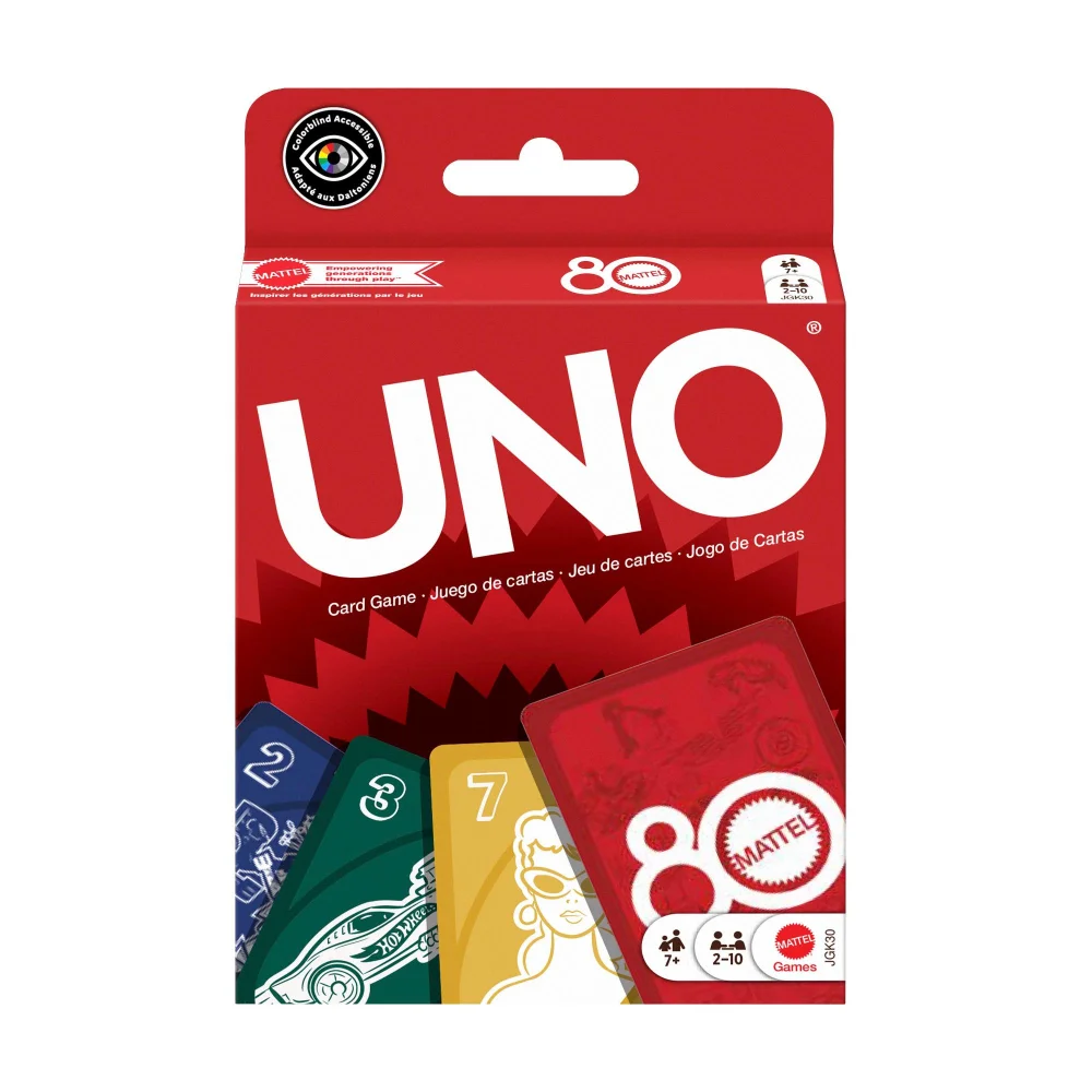 UNO Mattel 80th Ruby Red Game Image 1