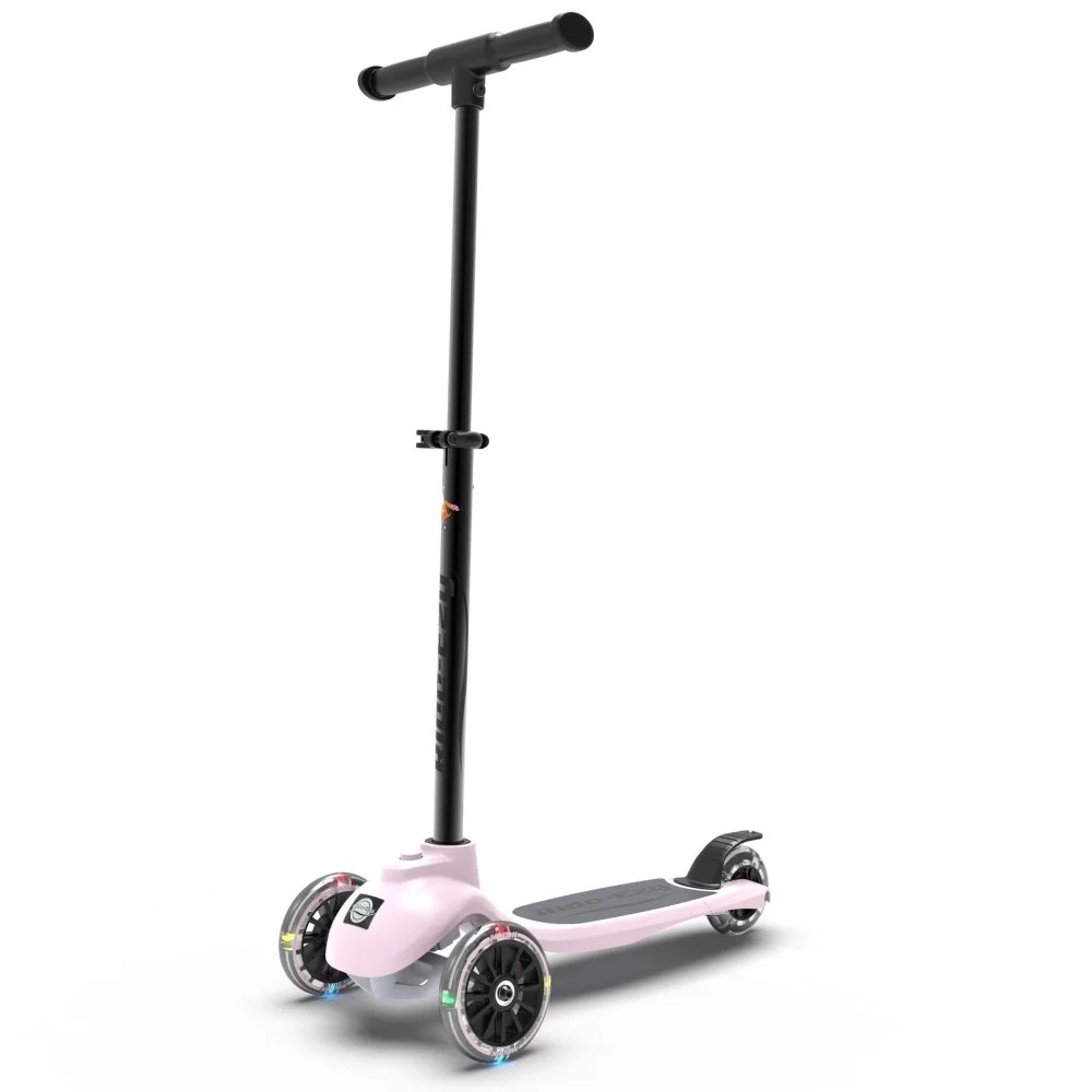 Ride-ezy Kick Blossom Pink 3 Wheeled Light Up Scooter Image 1